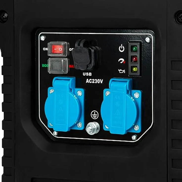 EBERTH GG1-IS2000, 2000 Watt Inverter Stromerzeuger mit 2x 230V und 2x USB, leise und mobil – Bild 2