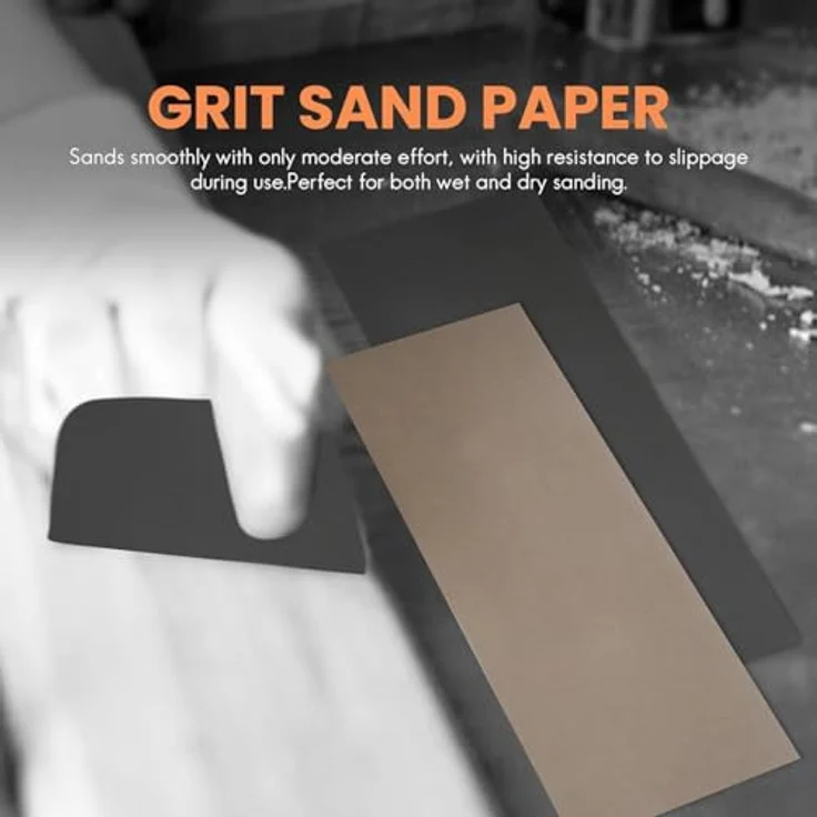 Starcke Abrasives Matador Nass- und Trockenschleifpapier, 10 Blatt, Körnung 3000 - Vielseitig einsetzbar für Schmuck, Autolackreparatur uvm. – Bild 5