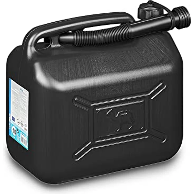 ProPlus Benzinkanister 10L Kunststoff, UN-geprüft mit Füllstandsanzeige, Einfüllschlauch und Trichter für Benzin und Diesel – Bild 4