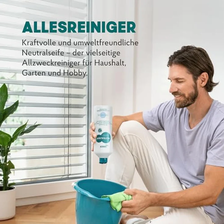 HAKA Neutralseife Liquid Bergfrische 1l Allzweckreiniger, pH-neutrale Rezeptur, umweltfreundlich, sanft zur Haut und Materialien – Bild 3
