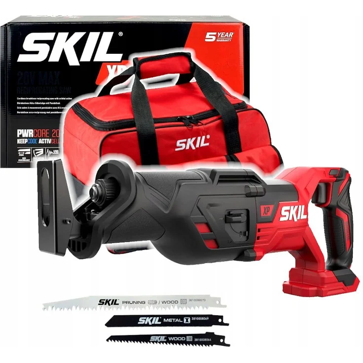 SKIL Akku-Säbelsäge 20V 3480 FA (ohne Akku), bürstenlos, Sägeblatt (Holz), Tasche