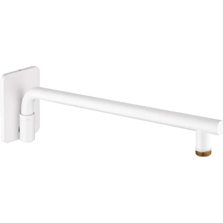 DEANTE Brauseauslauf CASCADA NAC_A40K, mobiler Unterputz-Duschauslauf für Wandmontage, Ausladung 370 mm, Messing, weiße Oberfläche, Anschlussgewinde 1/2" – Bild 1
