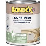 Bondex Sauna Finish Weiß 1 L für 12 m² | Wasser- und schmutzabweisend | Schutz auf Basis von natürlichen Wachsen | Kein Ausdünsten oder Abfärben | Seidenmatt | Holzpflege | Holzwachs
