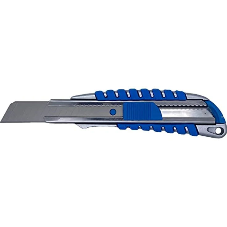 SIGA Profi Cuttermesser aus robustem Metall | ergonomische Gummierung | Übergriffschutz | für Standard 18mm Abbrechklingen | Teppichmesser | Universalmesser – Bild 2
