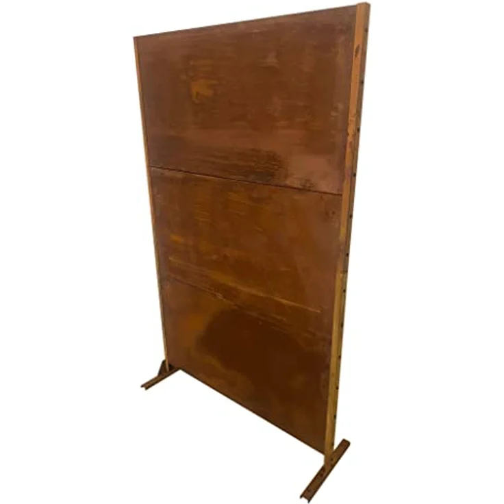 XXL Sichtschutz-Element Metall Gartenzaun 190x120 cm Sichtschutzwand Edelrost – Bild 2
