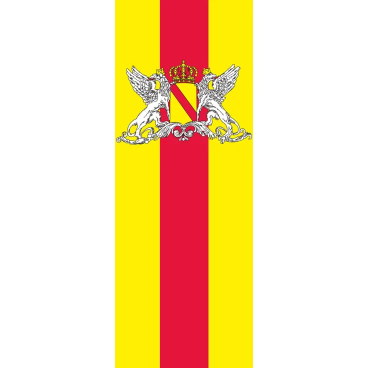 Flagge Baden mit Wappen 110 g/m² ca. 300 x 120 cm