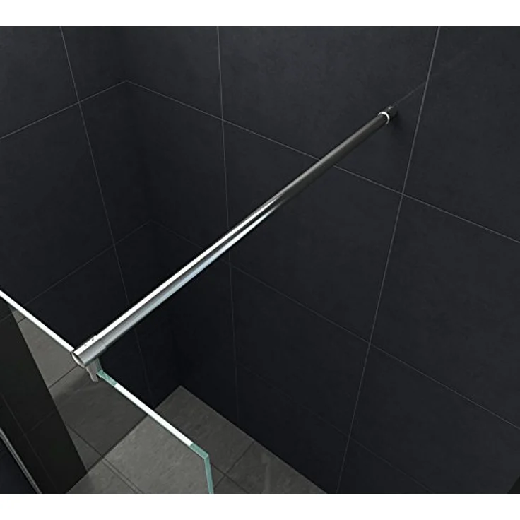 Glasdeals Walk-In Duschwand AQUOS-3502, 120 x 200 cm, Klarglas ESG, 10 mm, Easy-Clean, Aluminiumprofile mit verdeckter Verschraubung, flexible Wandausgleichsmöglichkeiten – Bild 4