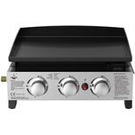 Plancha Gasgrill "AUSTIN III" von El Fuego® | 3 Hauptbrenner mit 2,5 kW | inkl. Gasschlauch und Druckminderer | Grill BBQ | AY 4420