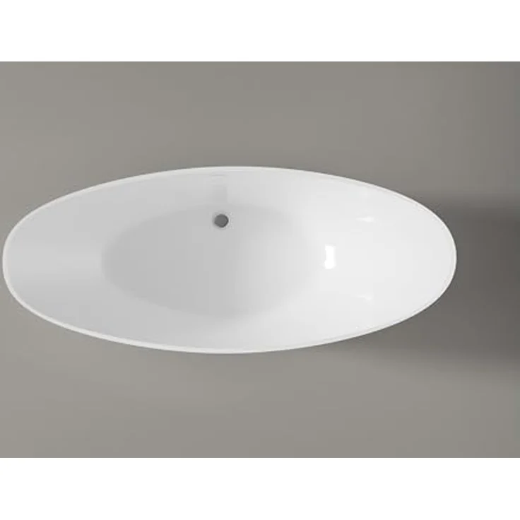 BERNSTEIN Freistehende Badewanne Vice 2.0 aus Sanitäracryl - 183,5 x 78,5 x 76,9 cm, Weiß glänzend, 5 Jahre Garantie – Bild 4