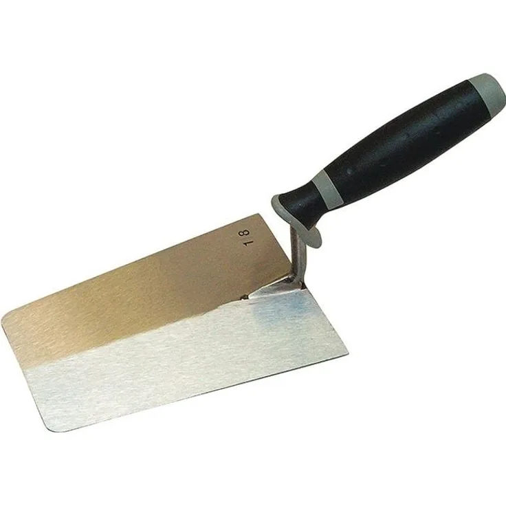 A. S. F. Fischer B. V. Maurerkelle 180 x 125 mm, Edelstahl mit Softgriff, gerade mit abgerundeten Ecken