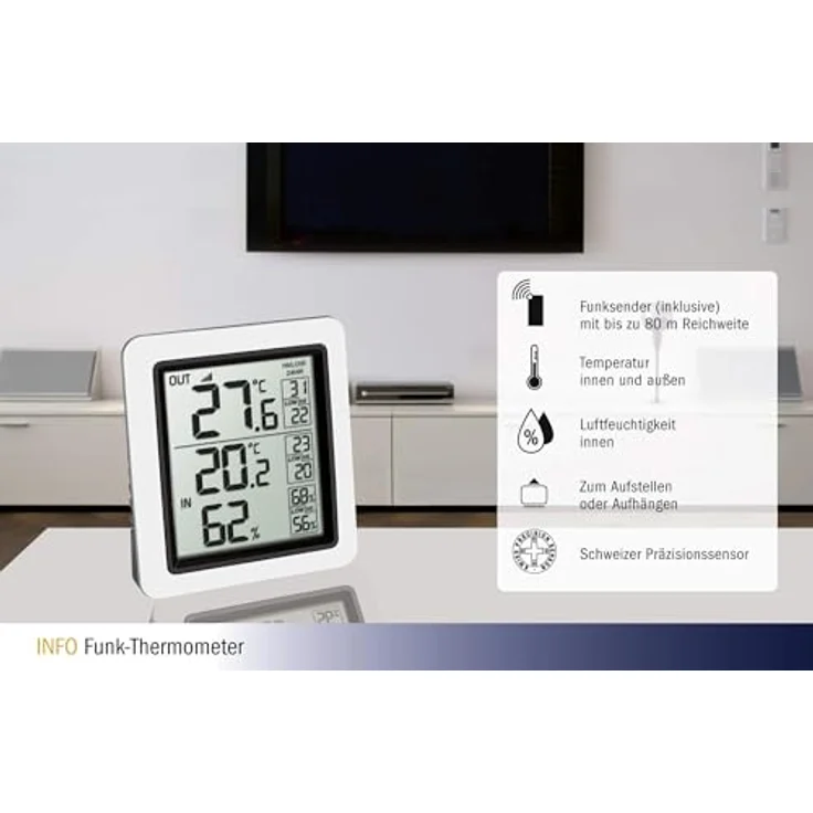 TFA Dostmann Funk-Thermometer INFO Funk-Thermometer – Bild 8
