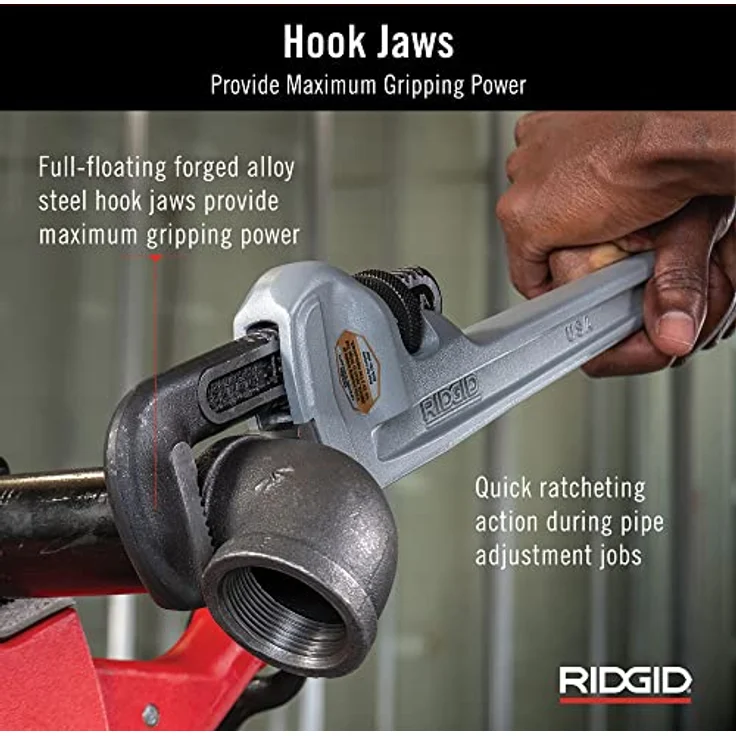 RIDGID 31110 Modell 836 gerade Aluminium-Rohrzange, 36'' Sanitär-Schraubenschlüssel – Bild 5