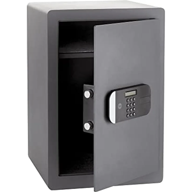 Yale YSEM/400/EG1 Motorisierter Hochsicherheits-Bürotresor - Digitaler Pin-Code-Zugang, lasergeschnittene Tür, Aufbohrschutzplatten + Override-Schlüssel, Befestigungsbolzen, 40 x 35 x 34 centimeters – Bild 3