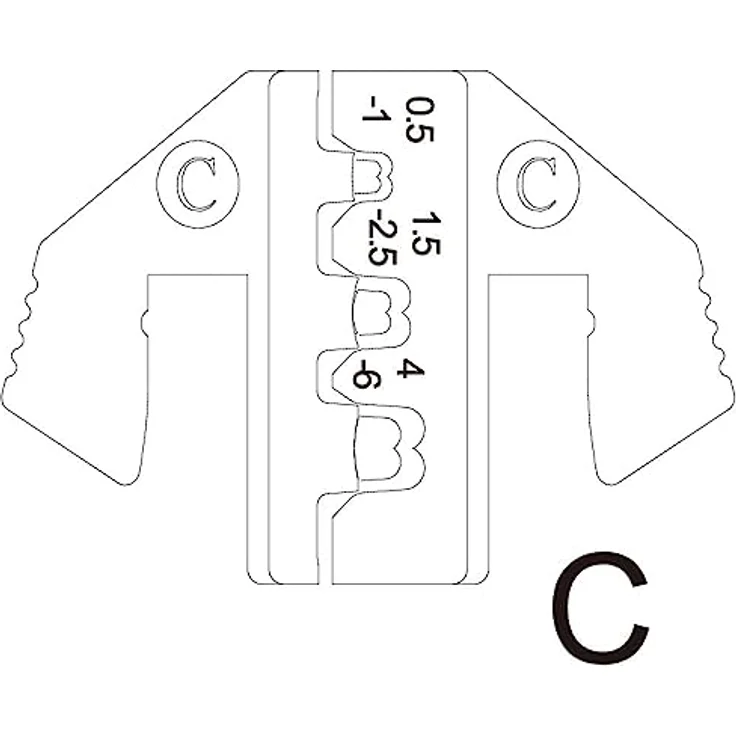 Toolcraft PLE-0C TO-7875681 Crimpstempel Flachstecker 0.5 bis 6 mm² Passend für Marke (Zangen) TOOLCRAFT PZ-500, für präzises Crimpen geeignet – Bild 3