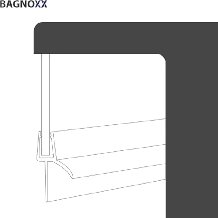Bagnoxx Schleiflippendichtung Doppelte Weichlippe 1m für 6mm Glas, transparent, UV-beständig und schimmelresistent – Bild 4