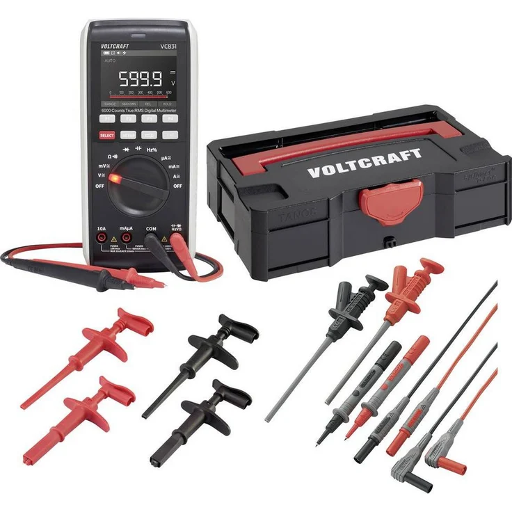 VOLTCRAFT Hand-Multimeter Set, inkl. MINI-systainer® T-Loc, TFT Farb-Display, Neodym-Magnete und individuell konfigurierbare Funktionen
