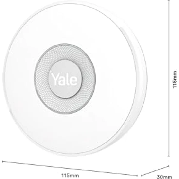 Yale Innensirene AL-IS-1A-W, bis zu 85 dB einstellbare Sirene mit Echtzeit-Benachrichtigungen und Yale Horizon+ Technologie, 1 km Reichweite, kompatibel mit Yale Smart Alarm – Bild 3