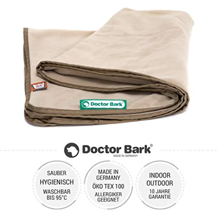 Doctor Bark | kuschelige Hundedecke waschbar bis 95°C, hygienische, weiche Fleecedecke für Sofa und Hundebett, Flauschige Haustierdecke - Made in Germany (XL - 140x100 cm/Beige) – Bild 2