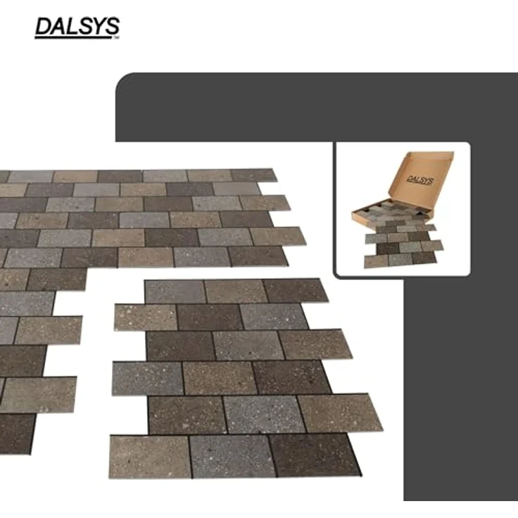 Dalsys 11x Wandpaneele selbstklebend, 3D-Wandpaneele in Dunkelbraun Grau, 0,87m², pflegeleicht und vielseitig einsetzbar – Bild 3