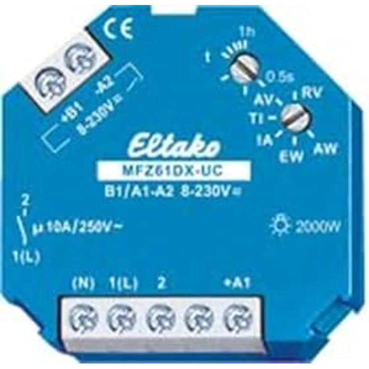 Eltako MFZ61DX-UC, Multifunktionsrelais 230V mit Zeitbereich 0.5s - 1h, 1 Schließer – Bild 3