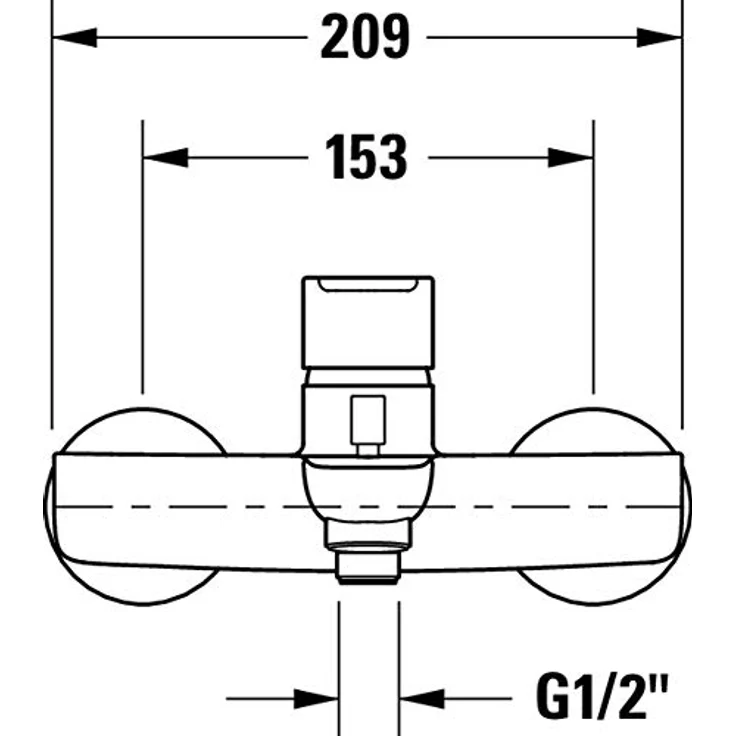 Duravit B.1 Einhebel-Wannenmischer Aufputz - Chrom, schallgedämpfter Strahl, langlebige Chromoberfläche, Rückflussverhinderer – Bild 5