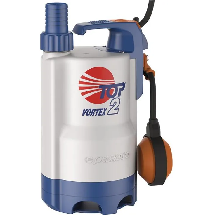 Pedrollo TOP 2-Vortex, Tauchpumpe für Schmutzwasser, 9300 l/h, 450 Watt, Doppeldichtung