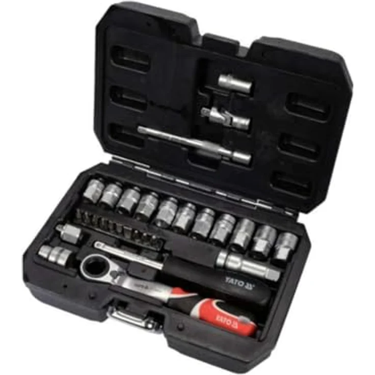 Yato ZESTAW KLUCZY PRZELOTOWYCH 29el 1/4" SPLINE, Werkzeugkoffer mit 29 durchgehenden Schlüsseln für präzise Mechanikarbeiten, kompakt und transportabel – Bild 2