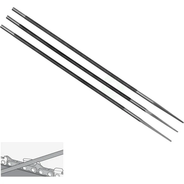 TRIZERATOP Feile Rundfeile Ø 4,8mm für Sägekette 0.325" (3St), 3 St, Lagerstahl, 250mm Länge