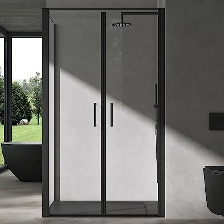 doporro Eckdusche Duschkabine Rav66 Rechts-oder Linkseinstieg Sicherheitsglas, BxT: 90x75 cm, Einscheibensicherheitsglas, Klarglas – Bild 4