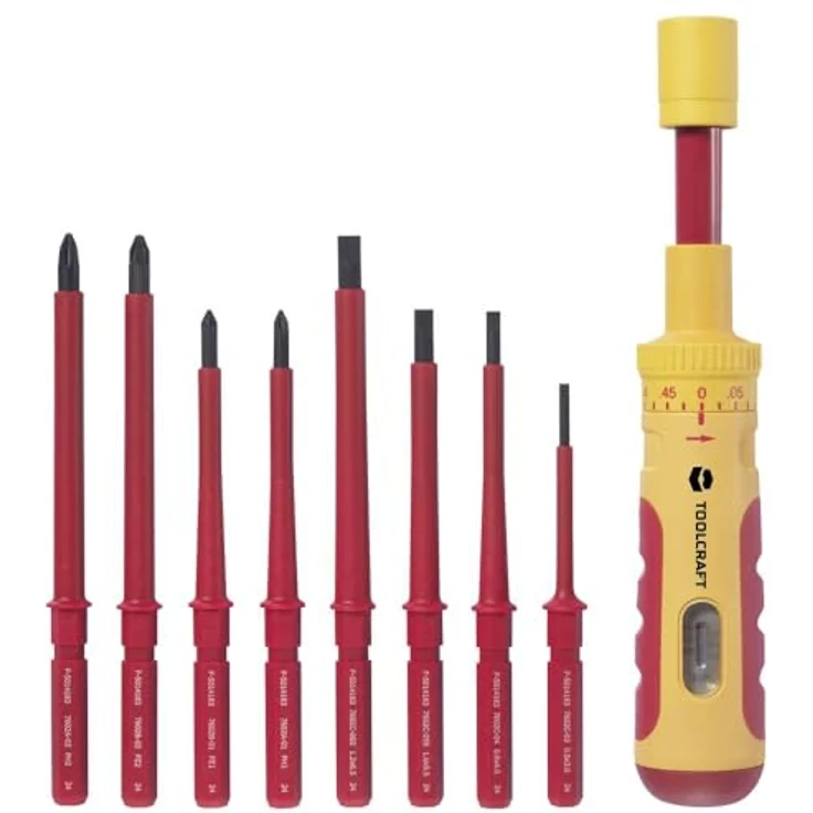 TOOLCRAFT Drehmoment-Schraubendreher-Set 9-teilig, VDE bis 10.000 V, einstellbar 0,5-3 Nm, CR-MO-Stahl – Bild 3
