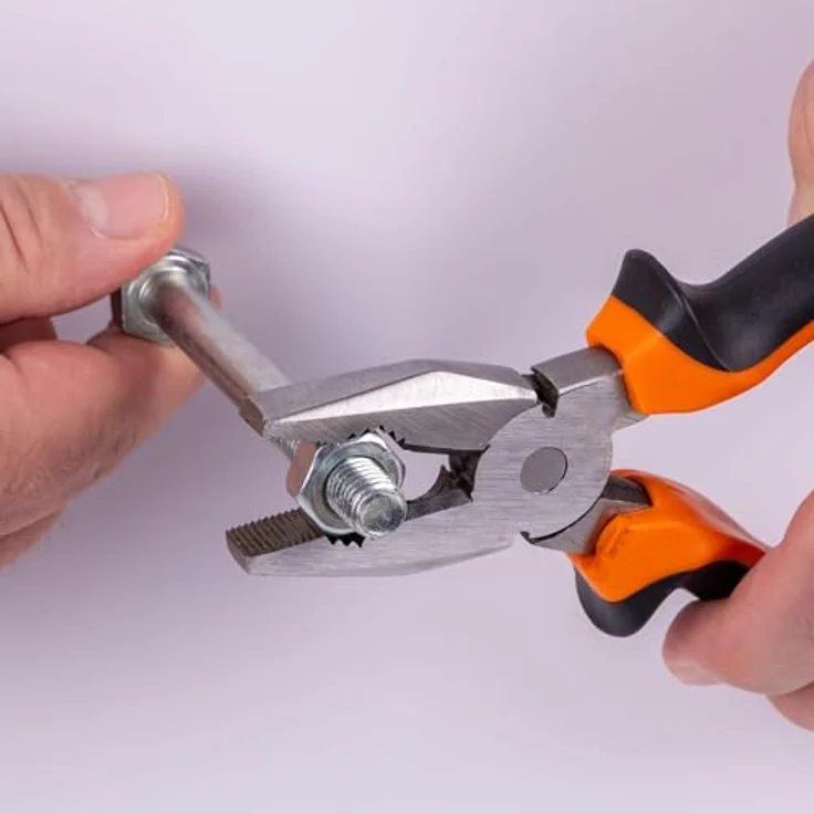 BOOMET Kombizange 175mm Universalzange gehärteter Stahl ergonomischer Griff – Bild 4