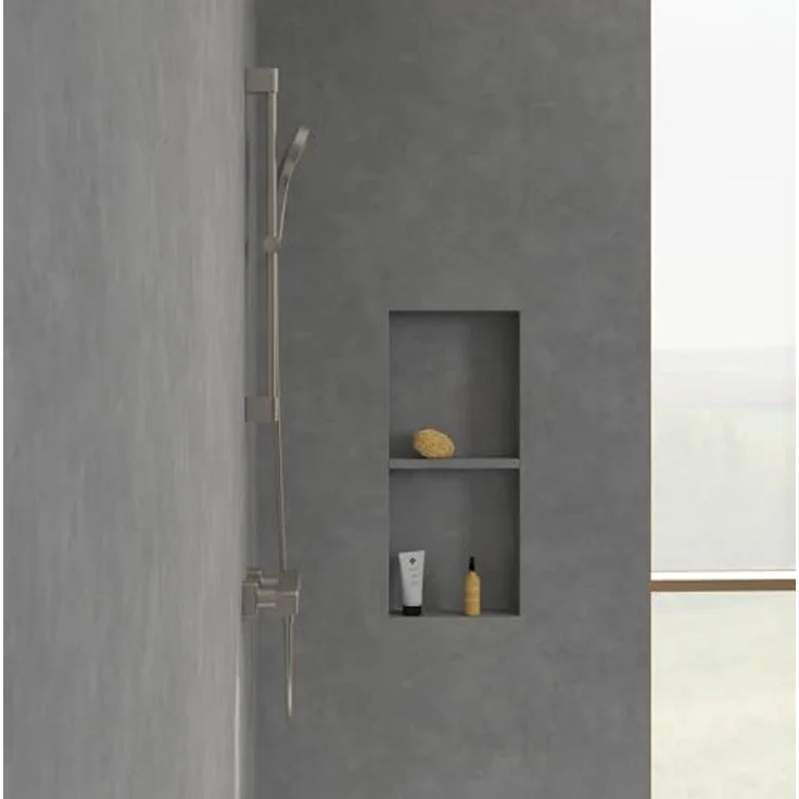 Villeroy & Boch Universal Taps & Fittings Duschthermostat, eckig, Brushed Nickel Matt, mit Verbrühschutz und Sicherheitssperre bei 38° – Bild 3