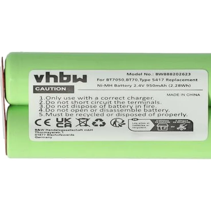 Vhbw Akku für Braun BT5090, BT70, BT7050, CruZer 6, Series 7 Rasierer, 950mAh, 2,4V, NiMH – Bild 5