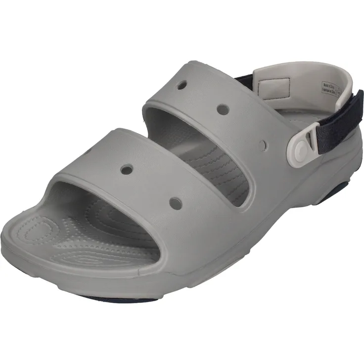 Crocs CLASSIC ALL TERRAIN SANDAL Clog Light Grey, Sicherheitssandalen mit robuster Sohle und Turbo Strap™-Bindung