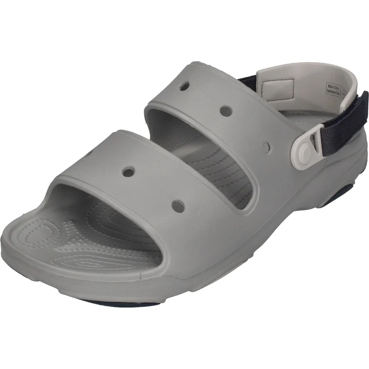 Crocs CLASSIC ALL TERRAIN SANDAL Clog Light Grey, Sicherheitssandalen mit robuster Sohle und Turbo Strap™-Bindung