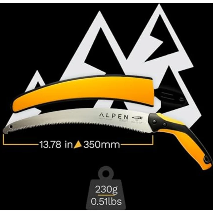 Alpen Swiss Tools BERNINA 6350, gebogene Astsäge mit 350 mm Klinge, Zugschnitt, für Äste bis 160 mm, inklusive Gürtelholster – Bild 5
