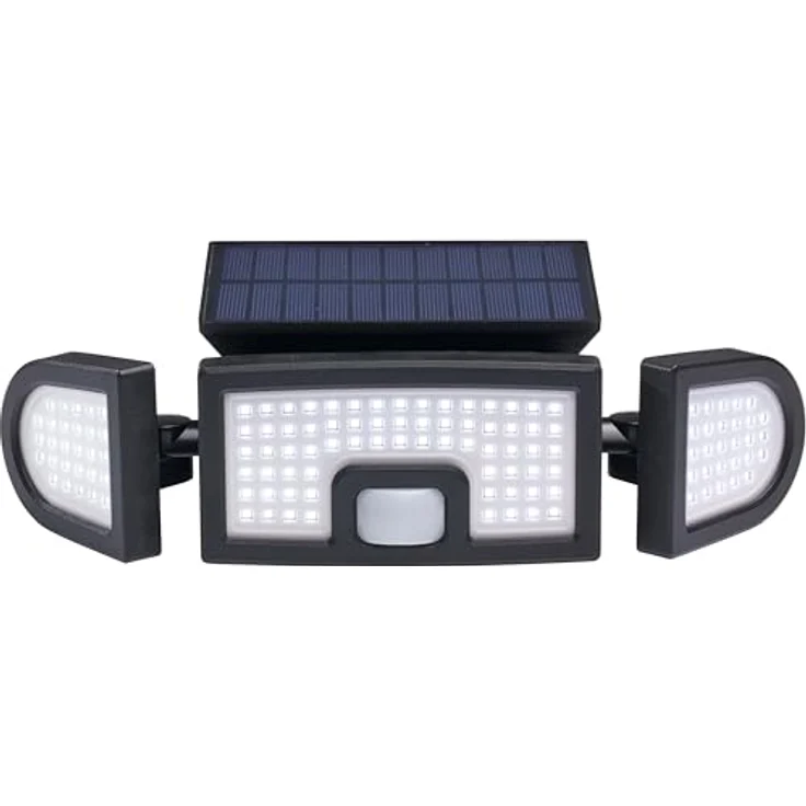 Northpoint LED Strahler Solar mit Bewegungsmelder und Fernbedienung, 2400mAh Akku, 125 LEDs, IP54, 600 Lumen, kaltweiß 6500K – Bild 4