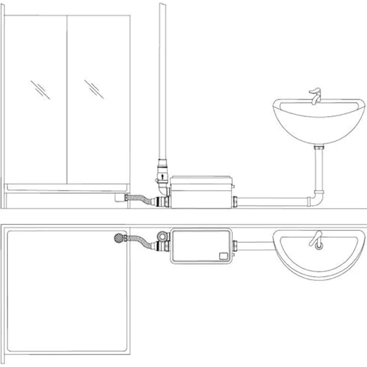 Toya Schmutzwasserpumpe, leistungsstarke Abwasserpumpe mit 250 W Motor, vollautomatischer Betrieb, kompakt für Badewannen und Waschbecken, IPX7 – Bild 4