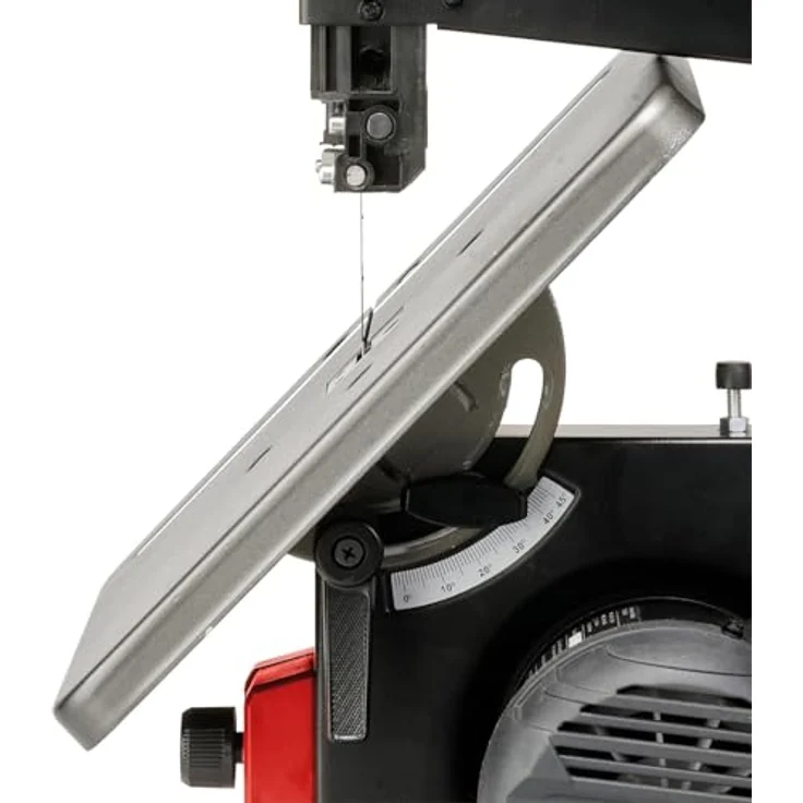 Einhell Bandsäge TC-SB 200/1, Werkzeugloser Sägeblattwechsel, Parallelanschlag, Höhenverstellung, kugelgelagerte Führung, Tisch stufenlos neigbar – Bild 4