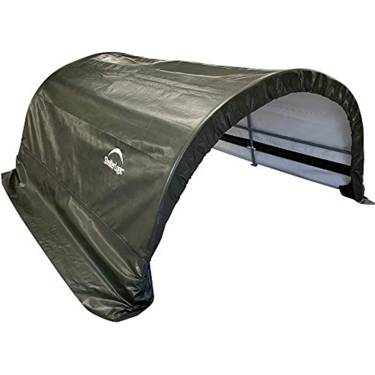 ShelterLogic Folien Weidezelt Zeltgarage Run-In-Shed | Grün | 300x260x150 cm – Bild 1