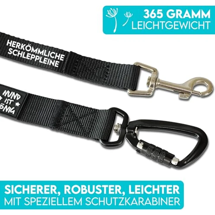 HUND IST KÖNIG® Schleppleine für Hunde - Lange Hundeleine 10m mit Griffpolster - Laufleine für Hunde mit Sicherheitskarabiner für erfolgreiches Hundetraining inkl. eBook – Bild 2