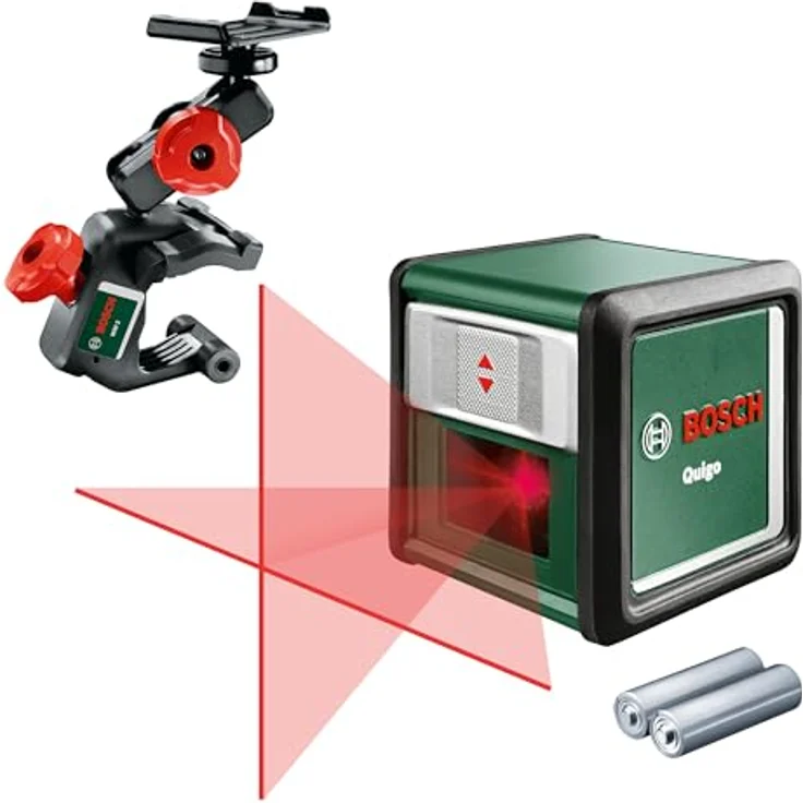 Bosch Kreuzlinienlaser Quigo (3. Generation, Reichweite: 10 m, in Box, Rot Laser ) – Bild 3