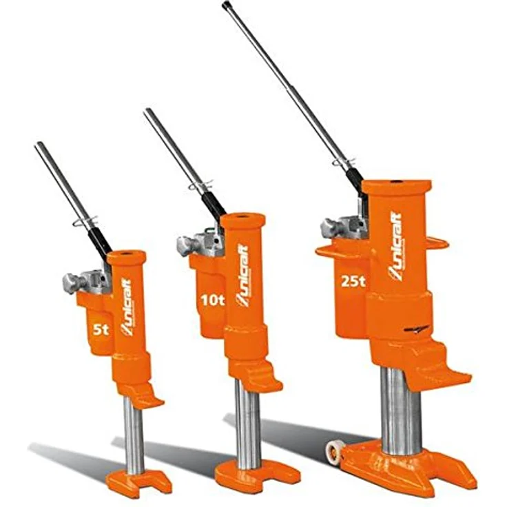 Unicraft HMH 5, Hydraulischer Maschinenheber mit 5 t Hublast, 360° drehbarer Klaue, stabile Stahlkonstruktion – Bild 2