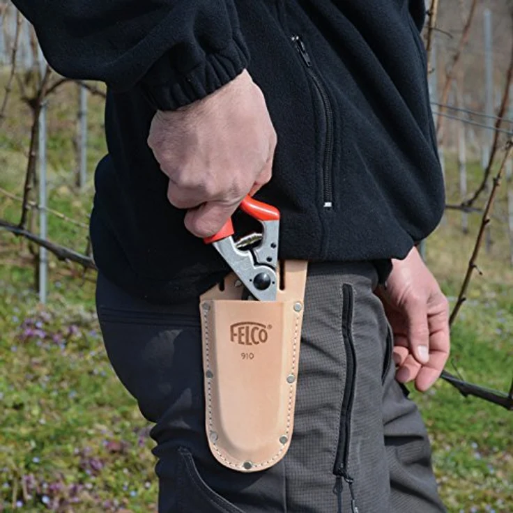 FELCO 910+ Baumscheren-Träger aus Leder mit zus. Tasche – Bild 3