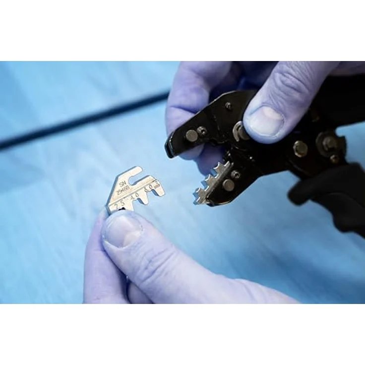 WEICON Crimpzange MC4, Zangenset für MC4-Stecker 2,5–6 mm² mit Ratschen-Mechanismus und ergonomischen 2-Komponenten-Griffen – Bild 6