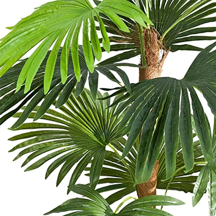Kunstpalme Kunstpflanze Palme Palmfarn Farnpalme Plastik Künstliche Pflanze 120cm, Decovego – Bild 6