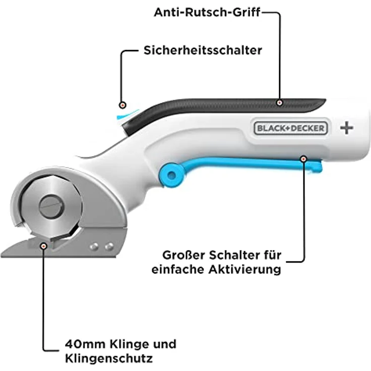 Black&Decker BCRC115 Akku-Universalschneider, 3,6V mit selbstschärfender Klinge und USB-C Ladefunktion – Bild 3