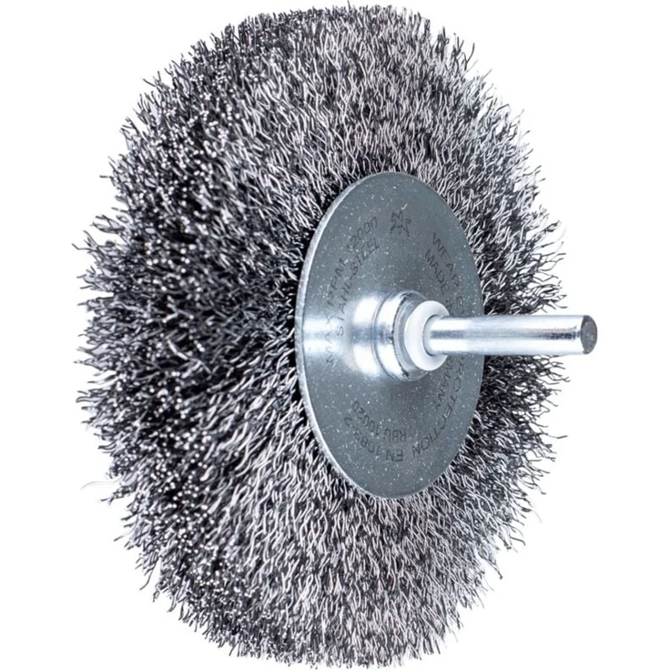 PFERD Rundbürste ungezopft RBU Ø100x20mm, Schaft-Ø6mm, Stahl-Draht-Ø0,30mm, hohe Standzeit, max. 12000 U/min
