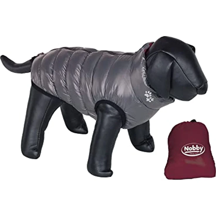 Nobby Hundemantel LIGHT, bordeaux-grau 20 cm, 1 Stück – Bild 2