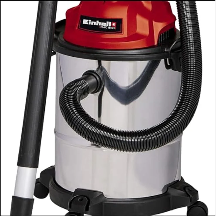 Einhell Nass-Trockensauger TC-VC 1815 S (1.250 W, 15 Ltr.-Edelstahlbehälter, 36 mm-Schlauchsystem, Zubehörhalterung, Saugdüse mit Kombi-Einsatz) beutellos 15 Liter – Bild 4